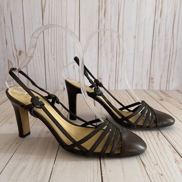 LOFT Brown Simple Sandal Heels Size 5.5 - Picture 2 of 7